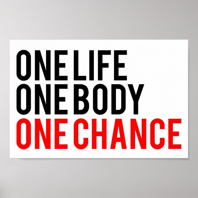 Ett Life One Body One Chance Poster (Framsidan)