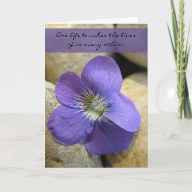 Ett Life Violet Sympathy Card Kort (Framsida)