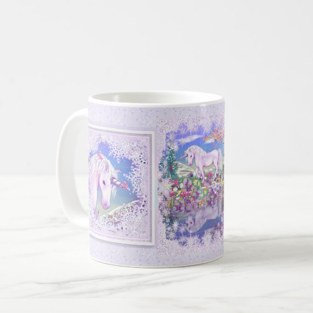ett lila paradis & snö kaffemugg (Framsida vänster)