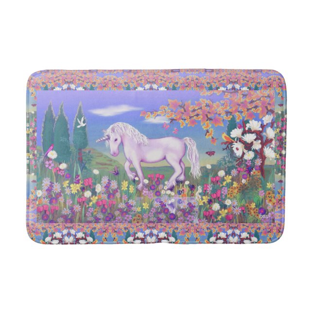 Ett lila paradiset Bath Mat Badrumsmatta (Framsidan)