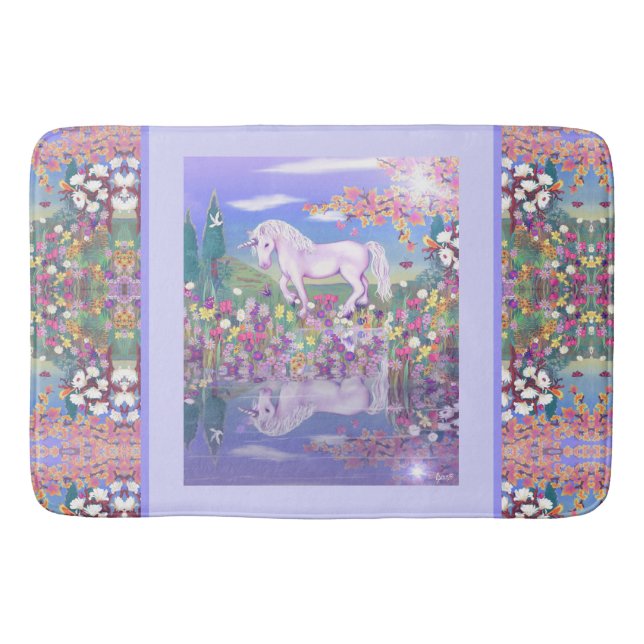 Ett lila paradiset Bath Mat Badrumsmatta (Framsidan)