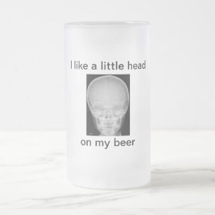 Ett lite Head på min öl Frostat Ölglas