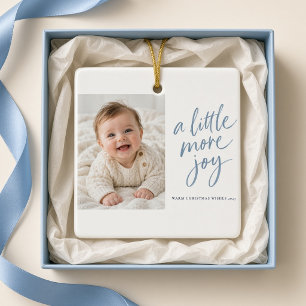 Ett lite mer glädje Baby jul fotoornament Julgransprydnad Keramik