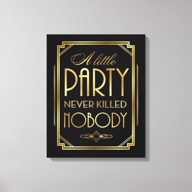 ETT LITE PARTY KALLADE ALDRIG NOBODY Canvas Sign (Framsida)