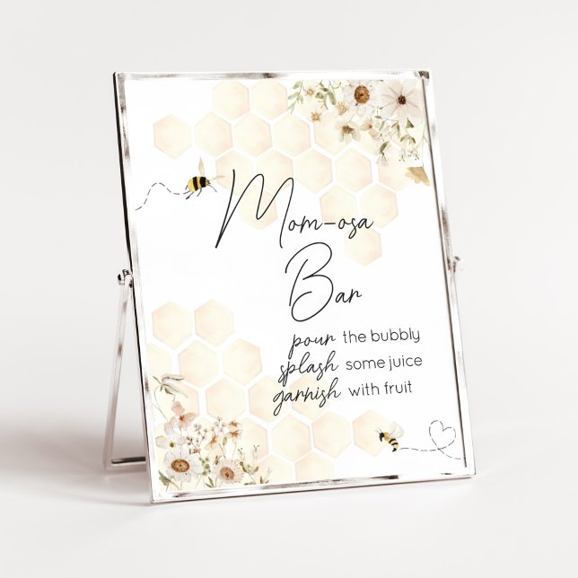 Ett litet babyskuvert för honungsbin Station Poster (As Sweet as can Bee Baby Shower Mom Osa Bar Sign)