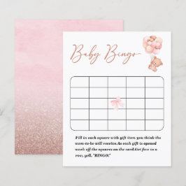 Ett litet björnaktigt baby shower bingo-spel