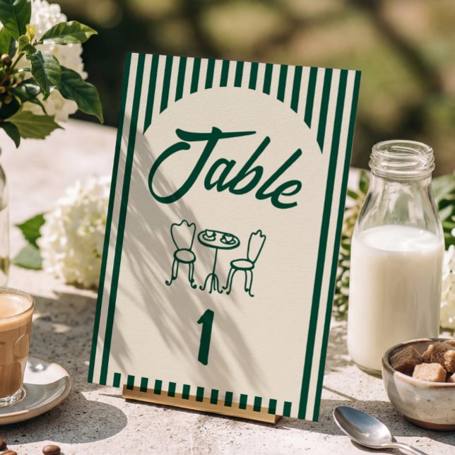 Ett litet bönor bryggs Baby Shower bordnummer Inbjudningar (Skapare uppladdad)