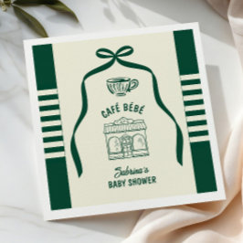 Ett litet bönor bryggs Baby Shower-spel Pappersservett