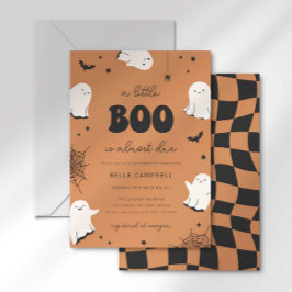 Ett litet Boo är nästan dags Baby Shower Inbjudan