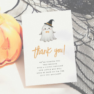 Ett litet Boo Cute Halloween-tack Tack Kort
