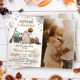 Ett litet Boo Halloween Baby Shower Party Photo Inbjudningar
