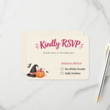 Ett litet Boo Halloween Baby Shower RSVP-kort