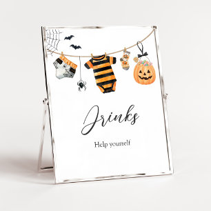 Ett litet bu klädstreck drinks-skylt poster