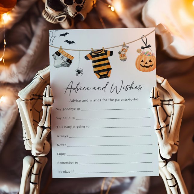 Ett litet bu Klädstreck Råd och önskningar Spel (Little Boo Ghost Baby Shower Advice and Wishes Game)