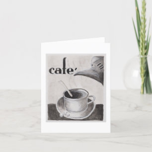 Ett litet Cafecito-blanktecken Kort