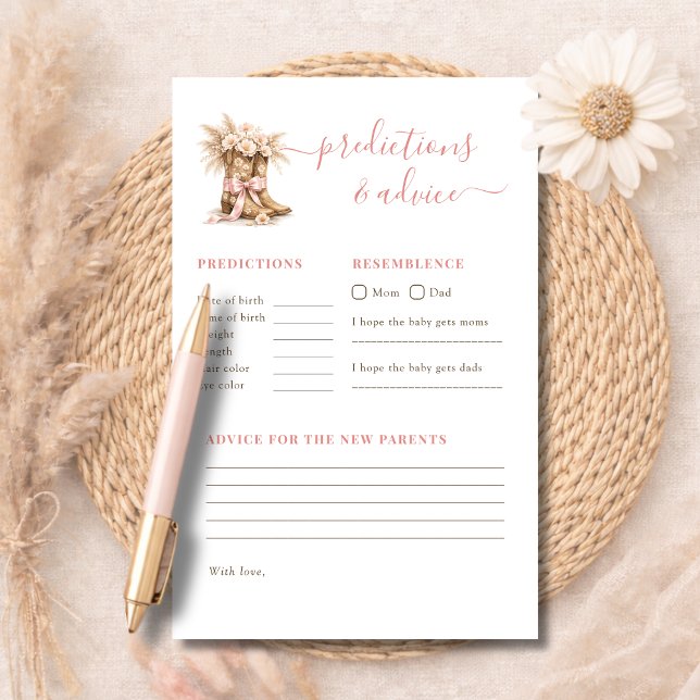 Ett litet Cowgirl-barnkalas Spel Förutsägelser & R (Skapare uppladdad)