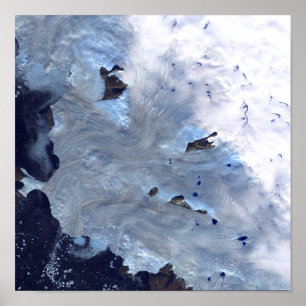 Ett litet fält av den glaciärsurroundsBaffin Poster