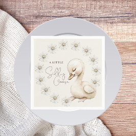 Ett litet Fånig går Neutralt Boho Baby Shower Pappersservett