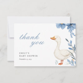 Ett litet Fånig Goose Boy Baby Shower Tack Kort