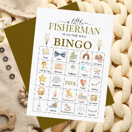 Ett litet fiskerätt babyskabinett Bingo Card