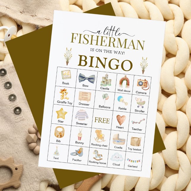 Ett litet fiskerätt babyskabinett Bingo Card (Skapare uppladdad)
