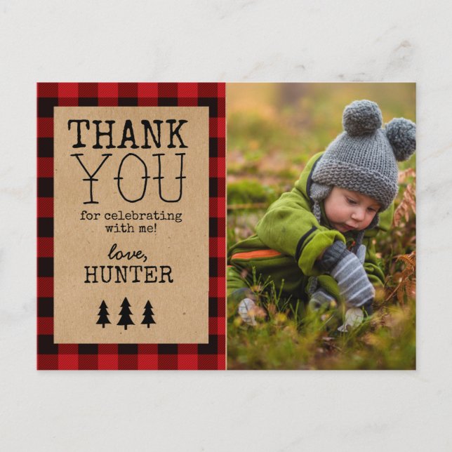 Ett litet födelsedagspresent med Tack Vykort (Framsida)