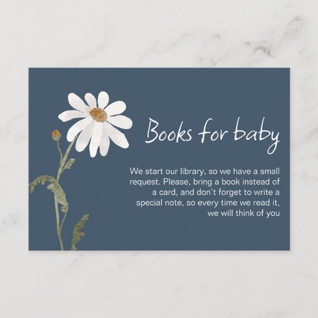 Ett litet jokertecken för babydusch i daisyn tilläggskort (Framsida)