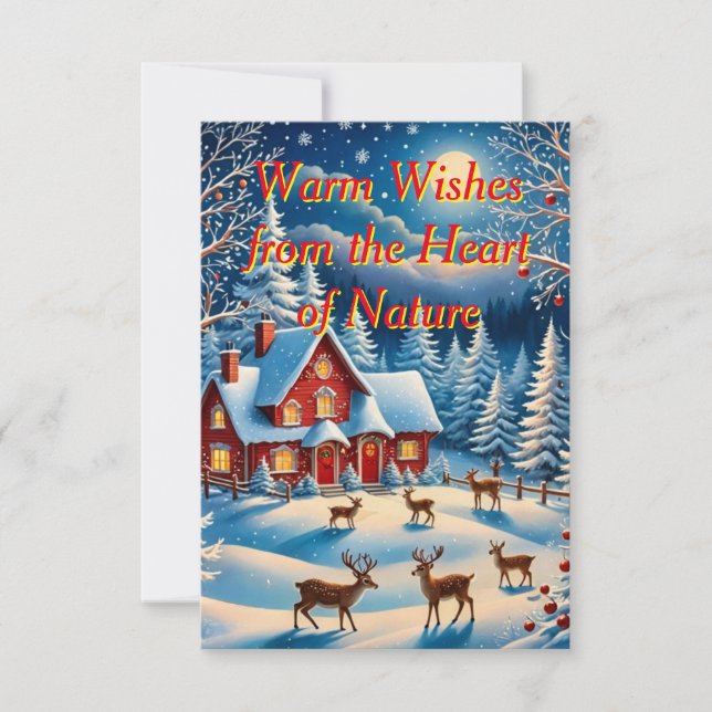 Ett litet julkort inbjudningar (Framsida)