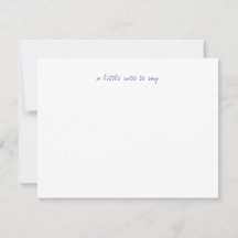 Ett litet meddelande för att säga Navy Blue Script