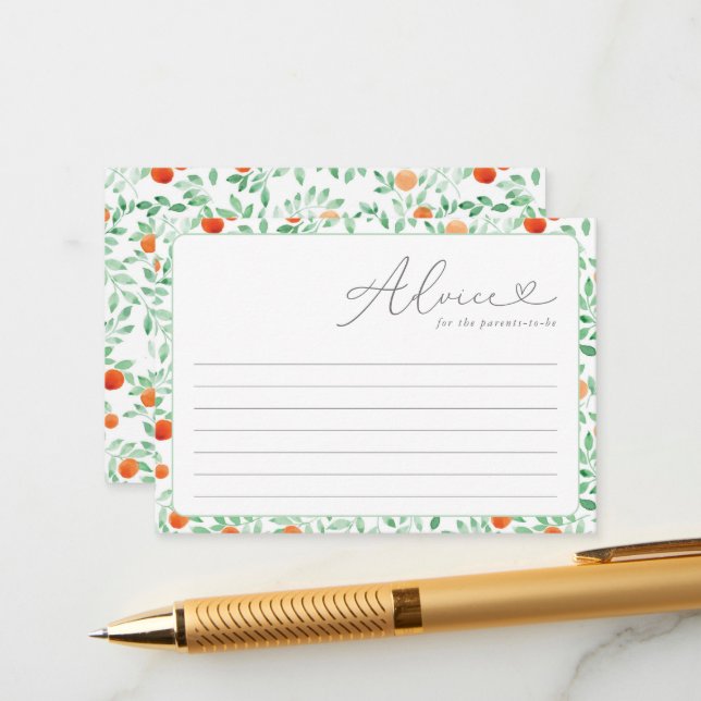 Ett litet, modernt babyvykort rådkort (Fram/Back In Situ)