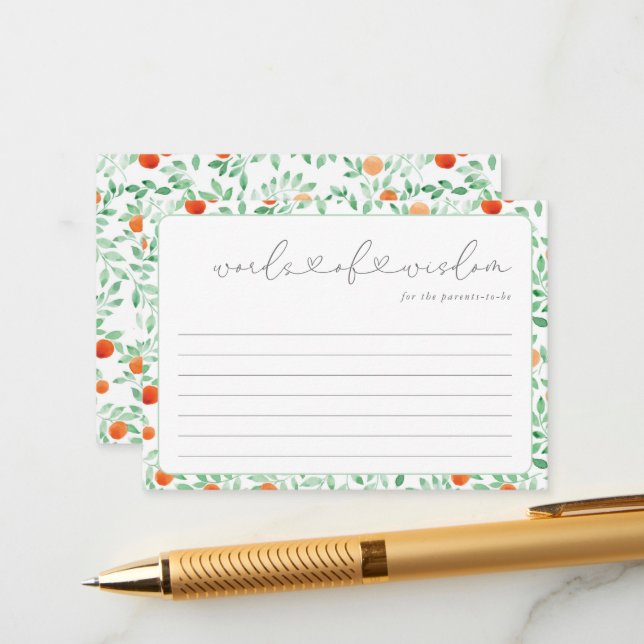 Ett litet, modernt babyvykort rådkort (Fram/Back In Situ)