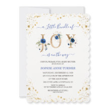 Ett litet paket av Joy Blue Blommigt Boy Shower