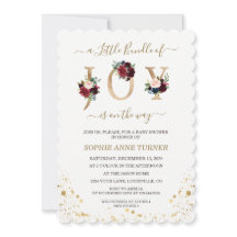 Ett litet paket av Joy Burgundy Blommigt Baby Show