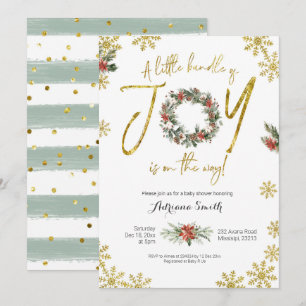 Ett litet paket med inbjudan till Joy Baby Shower