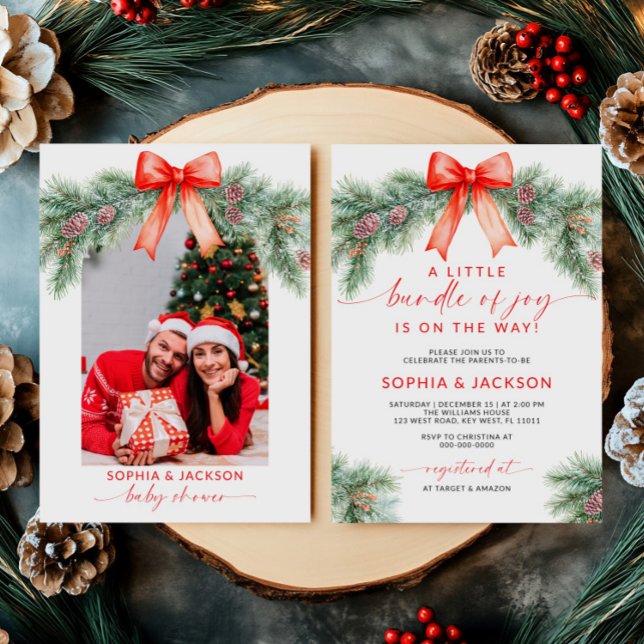 Ett litet paket med inbjudan till Joy Baby Shower (Skapare uppladdad)