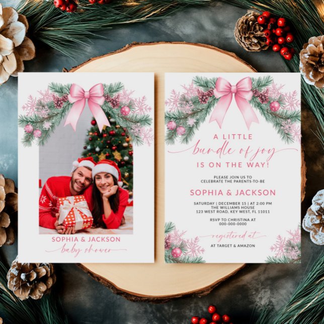 Ett litet paket med inbjudan till Joy Baby Shower (Skapare uppladdad)