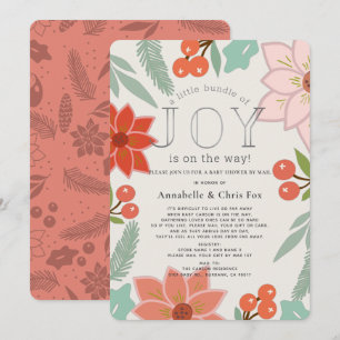 Ett litet paket med Joy Blommigt Baby Shower efter Inbjudningar