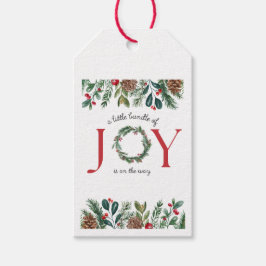 Ett litet paket med munkavle för babyduschdekaler presentetikett