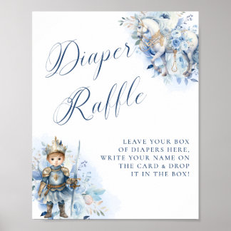 Ett litet Prince Royal Blue Diaper Raffle Poster