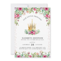 Ett litet prinsessans Blommigt Birthday Card