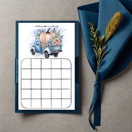 Ett litet pumpa lastbil Blått Vattenfärg Bingo Spe