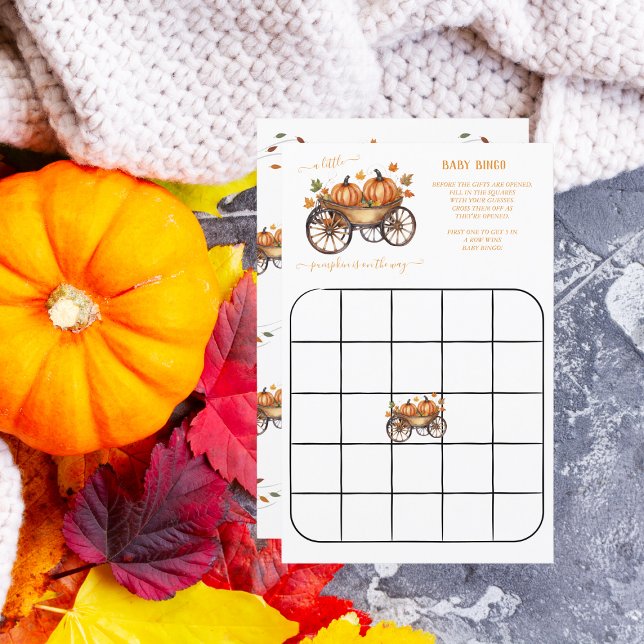 Ett litet pumpafallsbaby shower Bingo-spel (Skapare uppladdad)