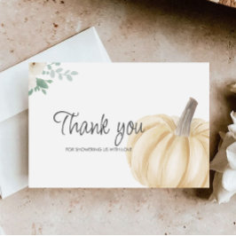 Ett litet Pumpkin Baby Shower-tack. Tilläggskort