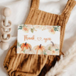 Ett litet Pumpkin Baby Shower-tack. Tilläggskort<br><div class="desc">Jag vill uttrycka min djupa tacksamhet till dina nära och kära med vår Fall Little Pumpkin Baby Shower Tack du Cards. De här charmkorten är perfektens sätt att visa uppskattning för deras närvaro och tänkvärda gåvor vid din höstinspirerade babydusch. Med ett lysande pumptema och en aning boho bohemian stil är...</div>