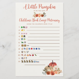 Ett litet Pumpkin Barns Bok Emoji Baby-spel