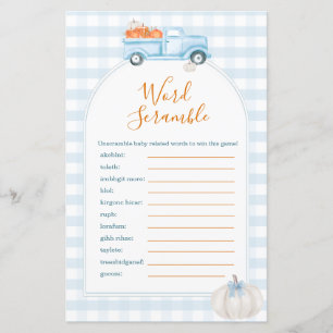 Ett litet pumpkin Blue Lastbil Ord-spel