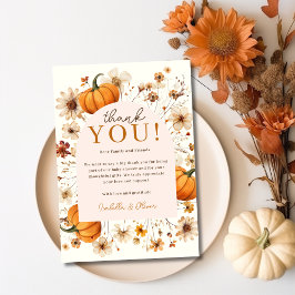 Ett litet Pumpkin Fall Baby Shower-tack för ditt k Inbjudningar