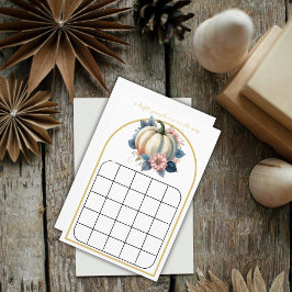 Ett litet pumpkin-höstfälla Blommigt Bingo Game