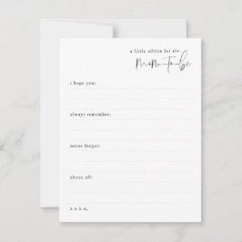 Ett litet råd till Mamma att vara Anteckningskort