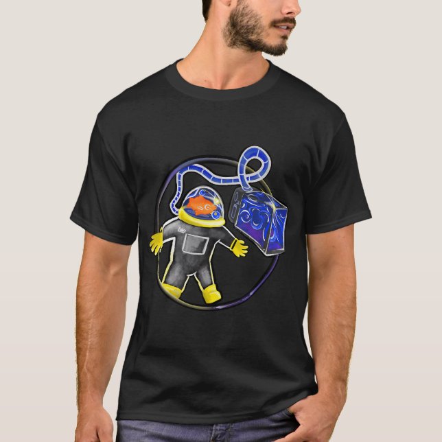 Ett litet sim för fisk... t shirt (Framsida)